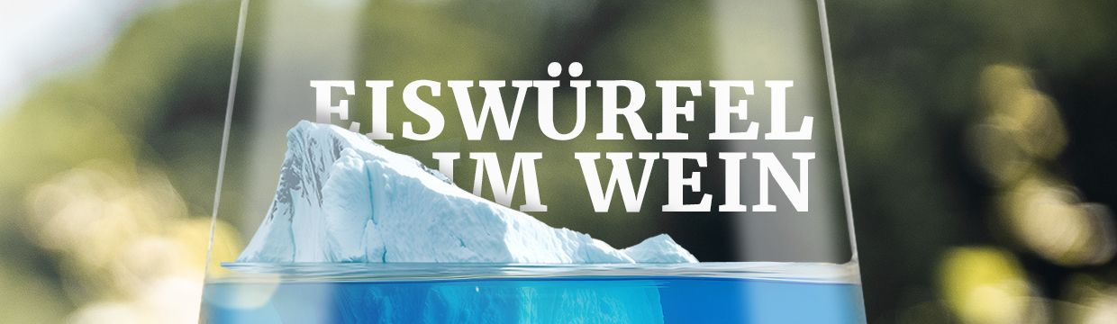 Eiswürfel im Wein