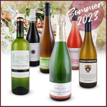 6er Weinpaket - Prickelnd, Fruchtig, Bunt