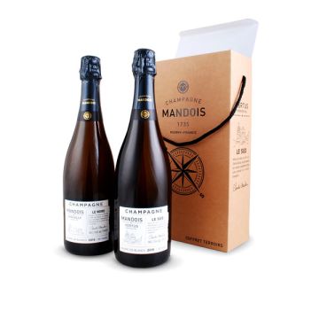 Special Edition Champagne Mandois CUVEES TERROIRS &quot;LE NORD ET LE SUD&quot; DUO BOX SET