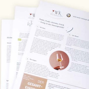 Informationsblätter zu Weinproben-Paket Einsteiger BIO