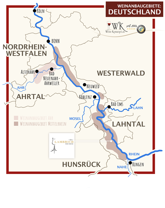 Weinanbaugebiet Mittelrhein - Weingut Alber Lambrich
