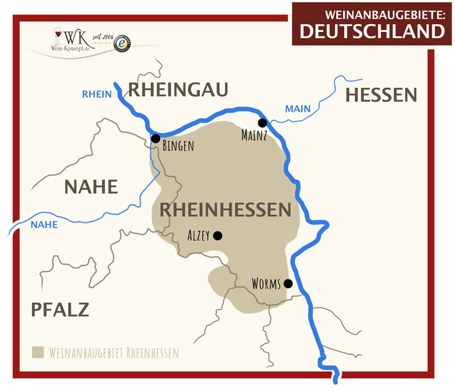 Weinanbaugebiete Nahe und Rheinhessen