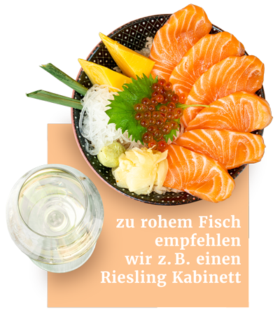 Weißwein zu rohem Fisch