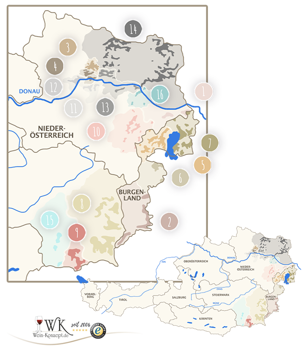Weinanbaugebiet Österreich