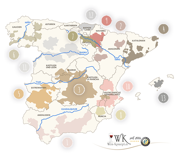 Weinanbaugebiet Spanien