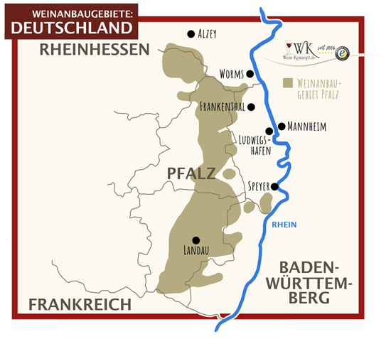 Weinanbaugebiete Pfalz