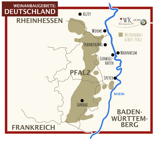 Weinanbaugebiete Pfalz